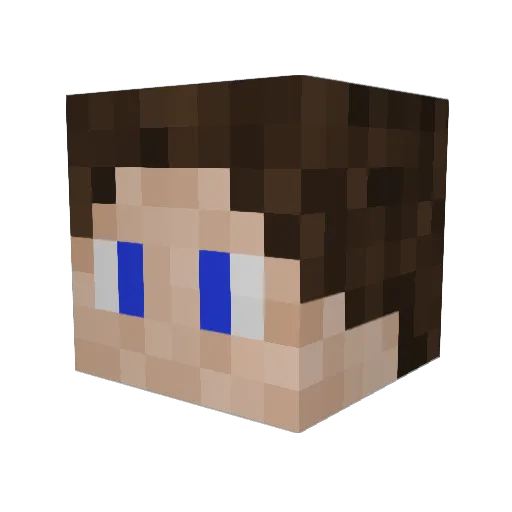 Katzatrophe Minecraft avatar head, 3D render