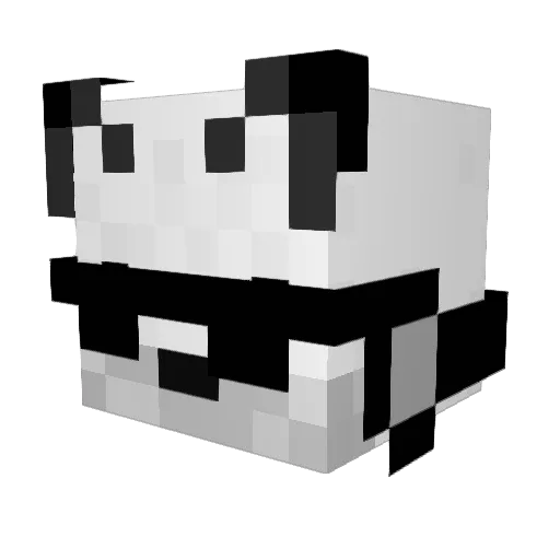 Katzeking Minecraft avatar head, 3D render