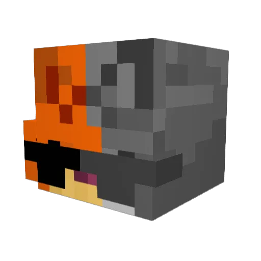 Katzekratz Minecraft avatar head, 3D render