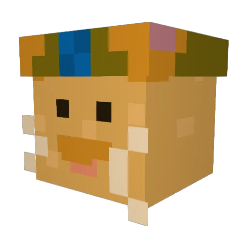 Katzenhund03 Minecraft avatar head, 3D render
