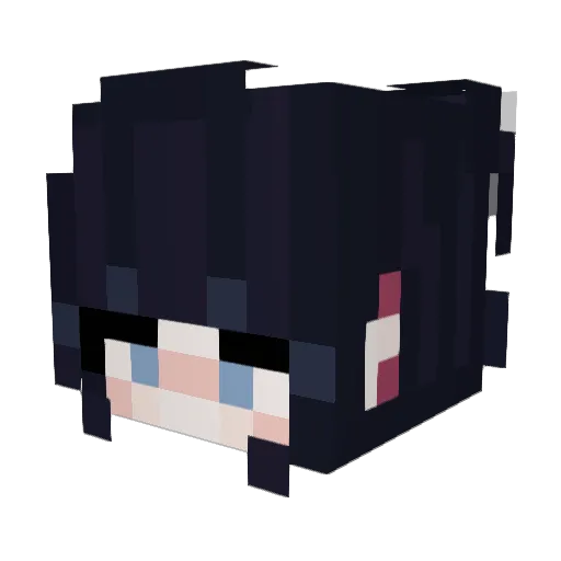Katzenjammed Minecraft avatar head, 3D render