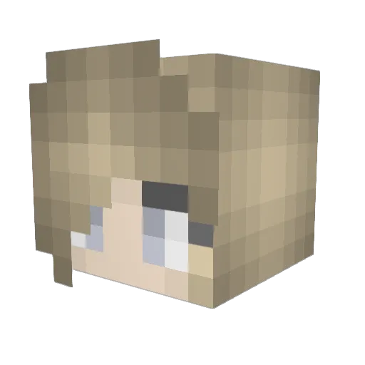 Katzenminze Minecraft avatar head, 3D render