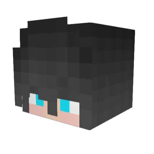 Katzensenpai_ Minecraft avatar head, 3D render