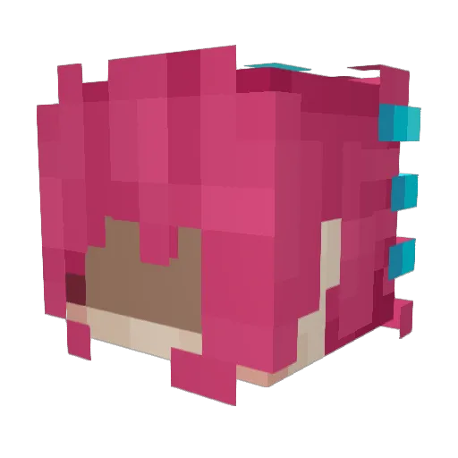Katzharsis Minecraft avatar head, 3D render