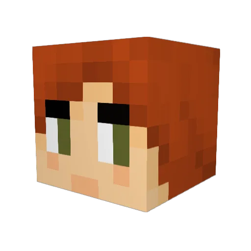 Katzz75 Minecraft avatar head, 3D render