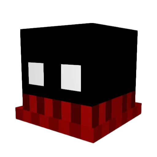 Katzzuu Minecraft avatar head, 3D render