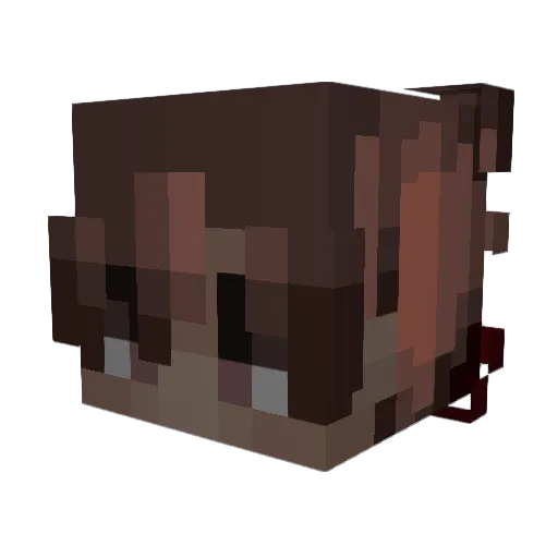 Kaud33 Minecraft avatar head, 3D render