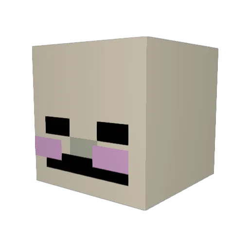 Kauderwelsch_09 Minecraft avatar head, 3D render