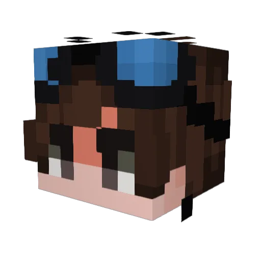 Kaulity Minecraft avatar head, 3D render