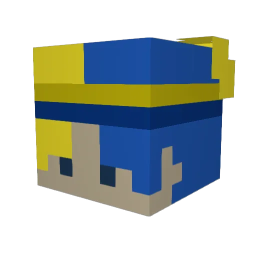 Kaunu Minecraft avatar head, 3D render