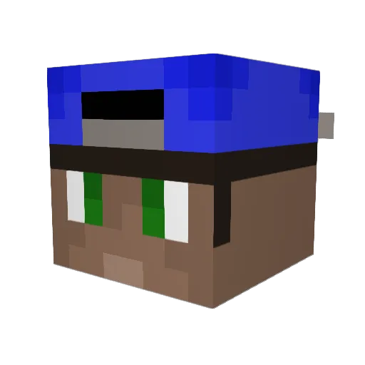 Kauring Minecraft avatar head, 3D render
