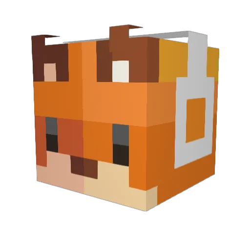 Kaus Minecraft avatar head, 3D render