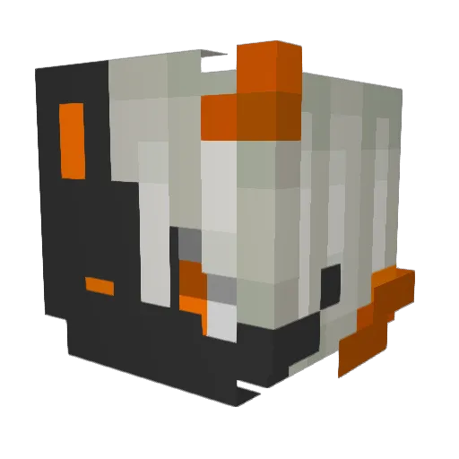 Kaushka Minecraft avatar head, 3D render