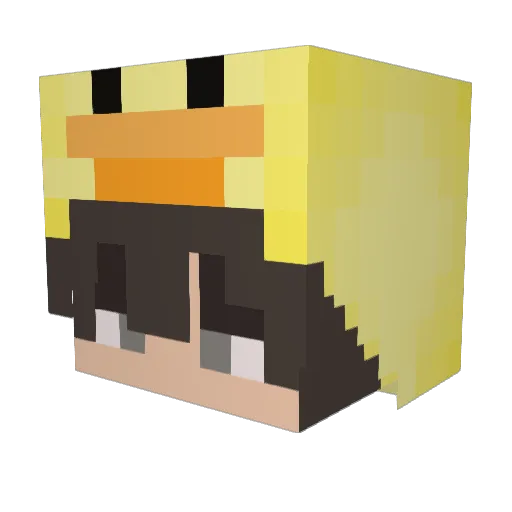 Kauxy_ Minecraft avatar head, 3D render