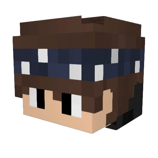 KavaNation Minecraft avatar head, 3D render