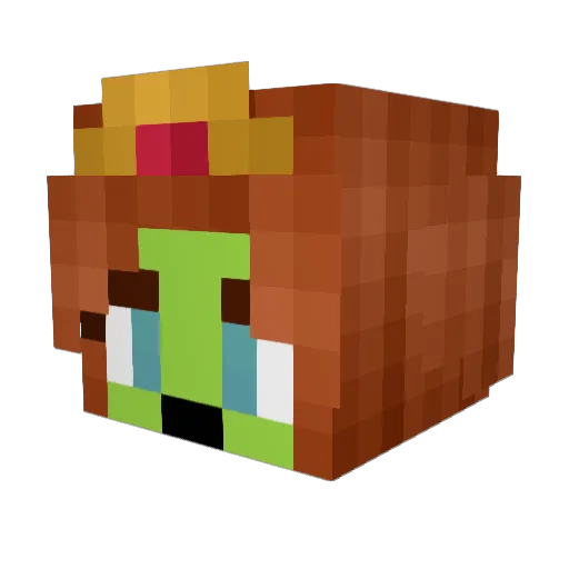 Kavalius Minecraft avatar head, 3D render