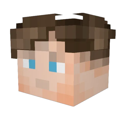 Kavaska Minecraft avatar head, 3D render