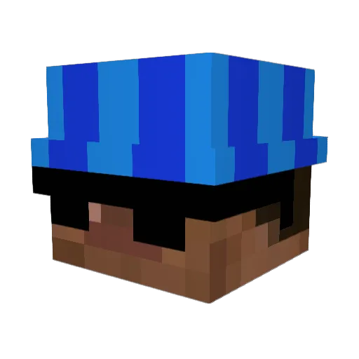 Kaverik Minecraft avatar head, 3D render