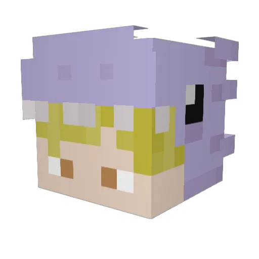Kavileer Minecraft avatar head, 3D render