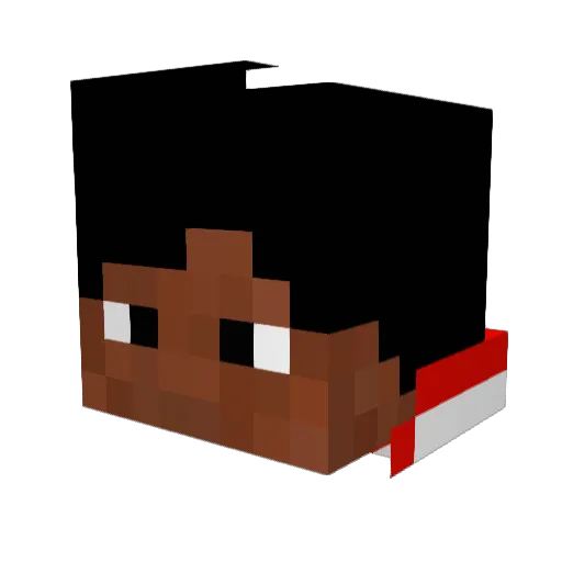 Kavindu Minecraft avatar head, 3D render
