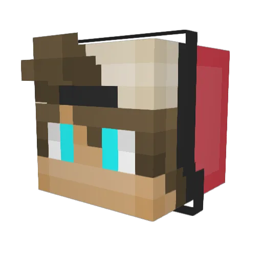 Kavirkk Minecraft avatar head, 3D render