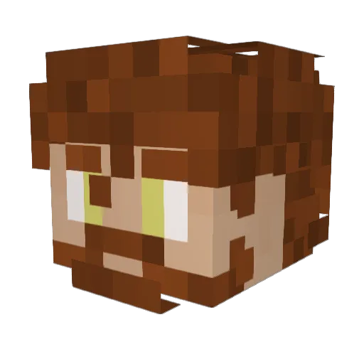Kavivabe Minecraft avatar head, 3D render