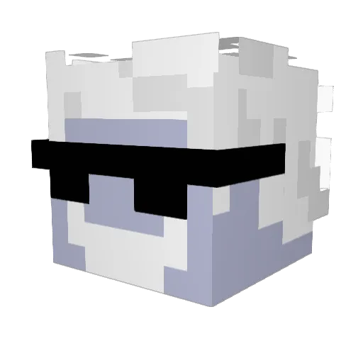 Kavlow Minecraft avatar head, 3D render