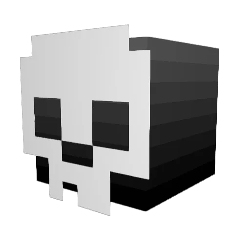 Kavorkz Minecraft avatar head, 3D render