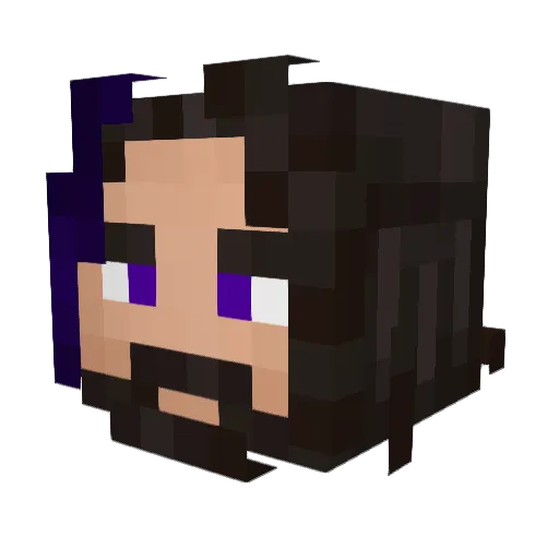 Kavvkaa Minecraft avatar head, 3D render