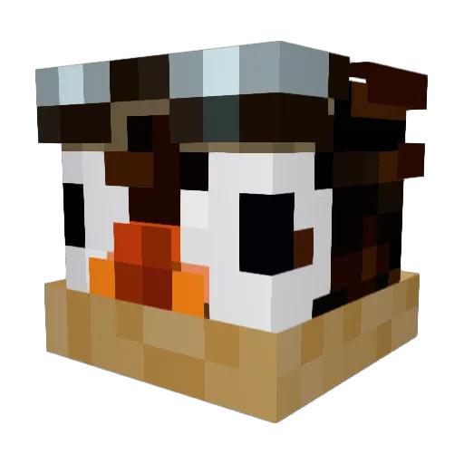 Kavyeed Minecraft avatar head, 3D render