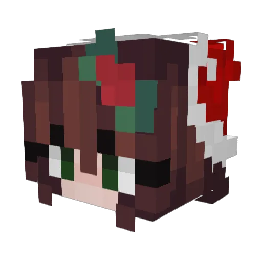 KawaKing02 Minecraft avatar head, 3D render