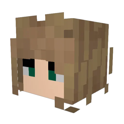 Kawaa061 Minecraft avatar head, 3D render