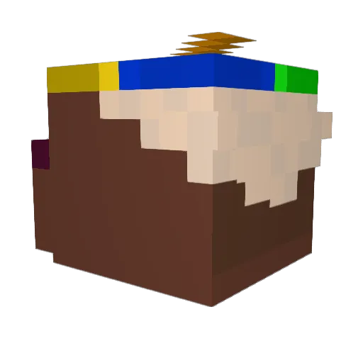 Kawaa27 Minecraft avatar head, 3D render