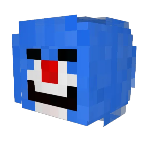 KawaiC Minecraft avatar head, 3D render