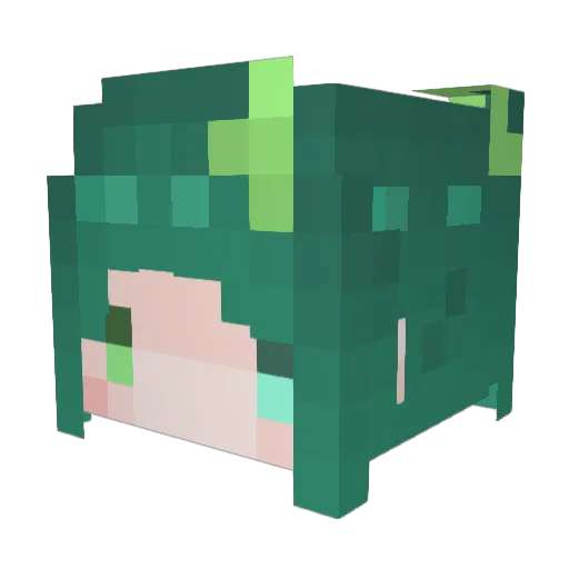 Kawai_Apple Minecraft avatar head, 3D render