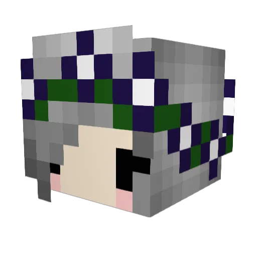 KawaiiBatgurl Minecraft avatar head, 3D render