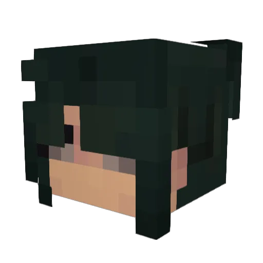 KawaiiBunnies Minecraft avatar head, 3D render