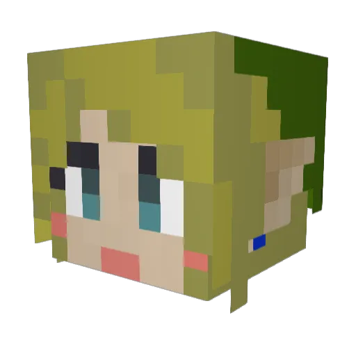 KawaiiDango Minecraft avatar head, 3D render