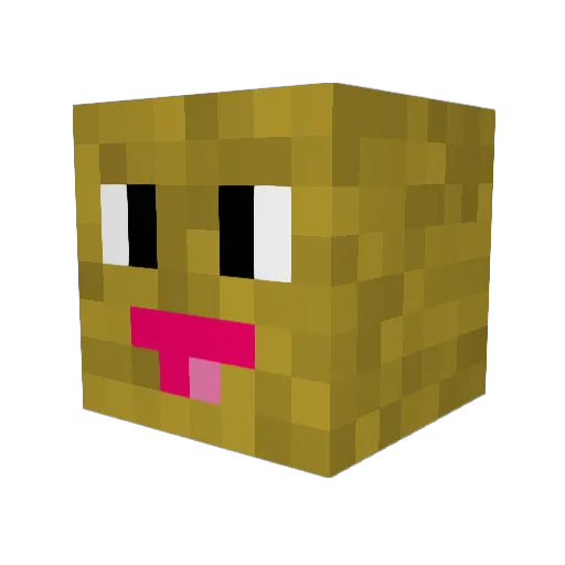 KawaiiKake Minecraft avatar head, 3D render