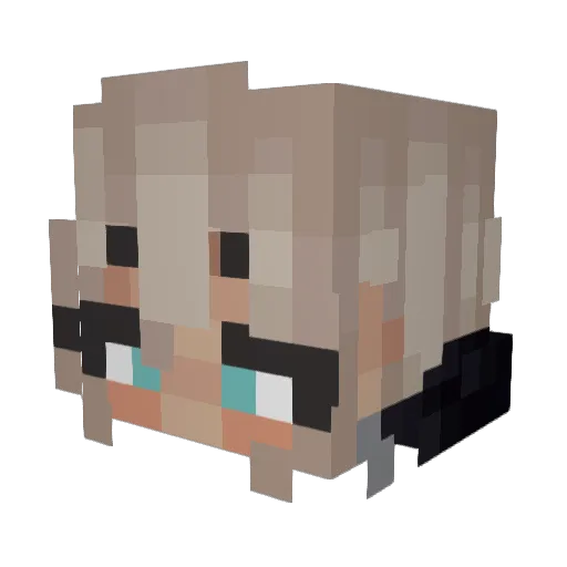 KawaiiKenz Minecraft avatar head, 3D render