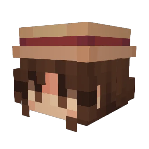 KawaiiSquadMC Minecraft avatar head, 3D render