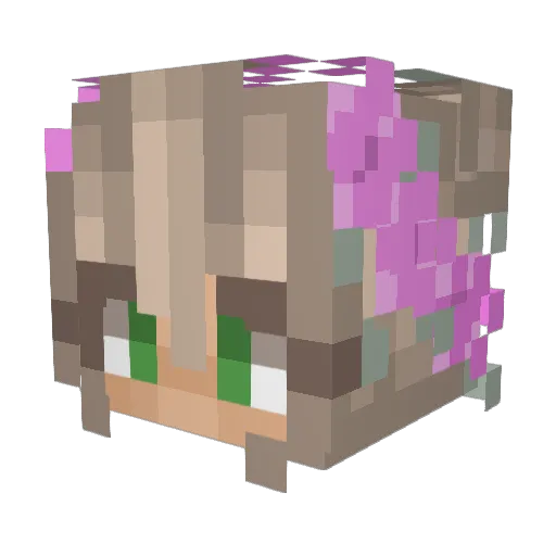 KawaiiTato2 Minecraft avatar head, 3D render