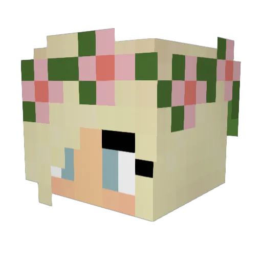 Kawaii_Iris Minecraft avatar head, 3D render