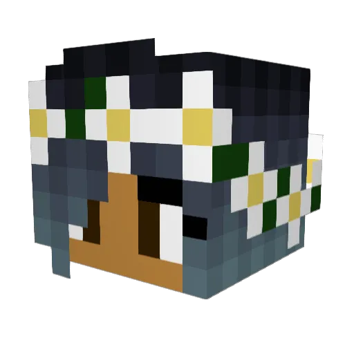 Kawaii_Lavender Minecraft avatar head, 3D render
