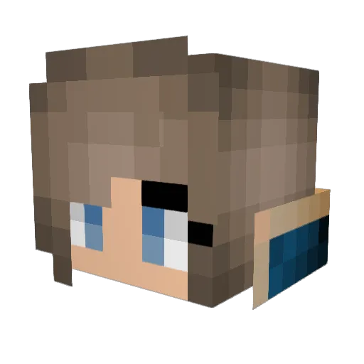 Kawaiigirl02 Minecraft avatar head, 3D render