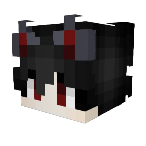 Kawaiiif Minecraft avatar head, 3D render