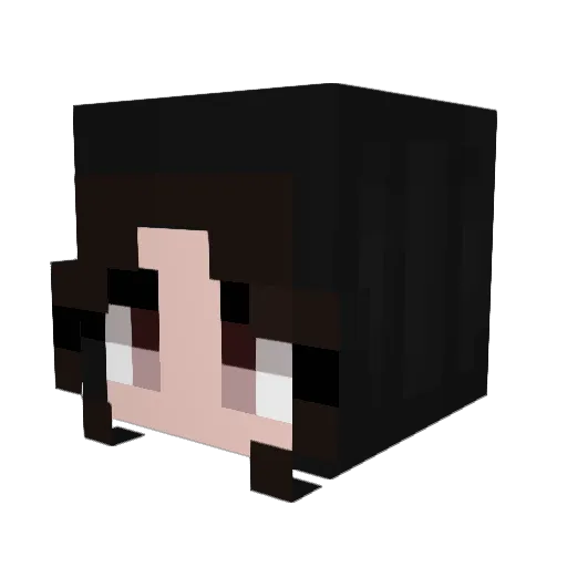 Kawaiiii1 Minecraft avatar head, 3D render