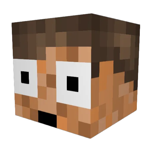 Kawaiiii69 Minecraft avatar head, 3D render