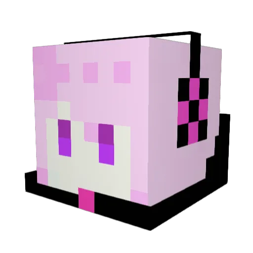 Kawanishi_ Minecraft avatar head, 3D render