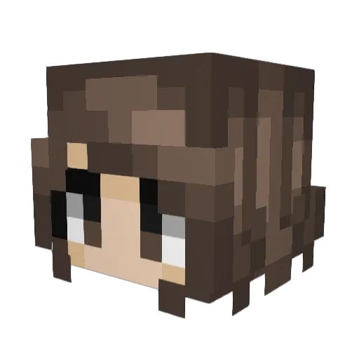 Kawasuragi Minecraft avatar head, 3D render